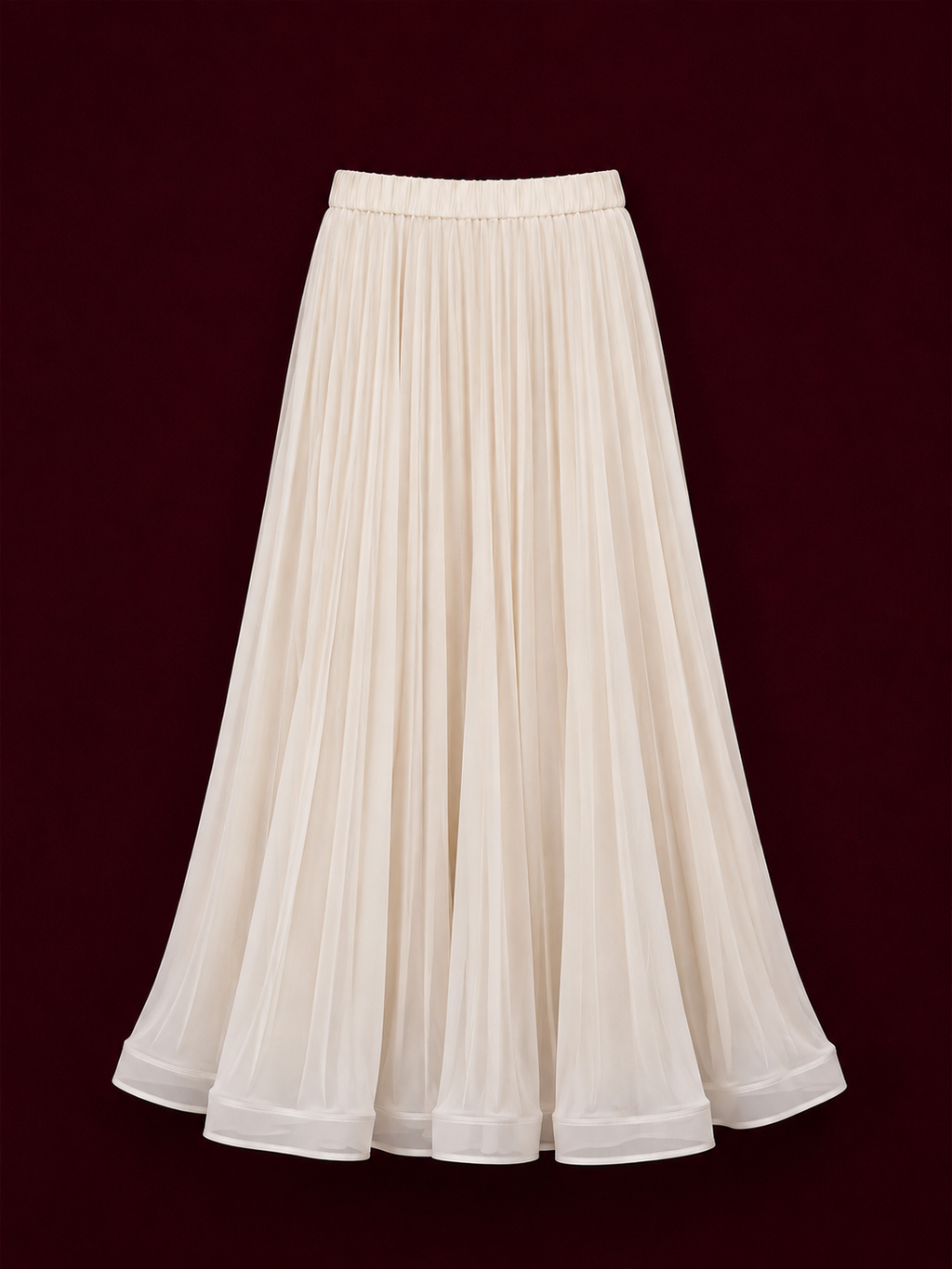 Ivory Embellished Jacket & Pleated Skirt Set