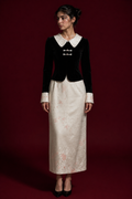 Noire Blossom Midi Dress