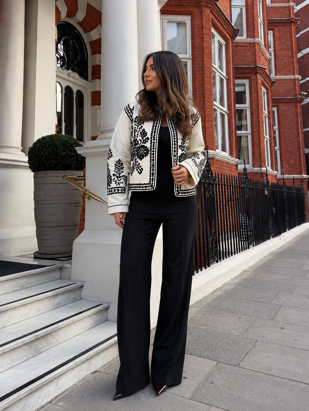 Monochrome Embroidered Jacket