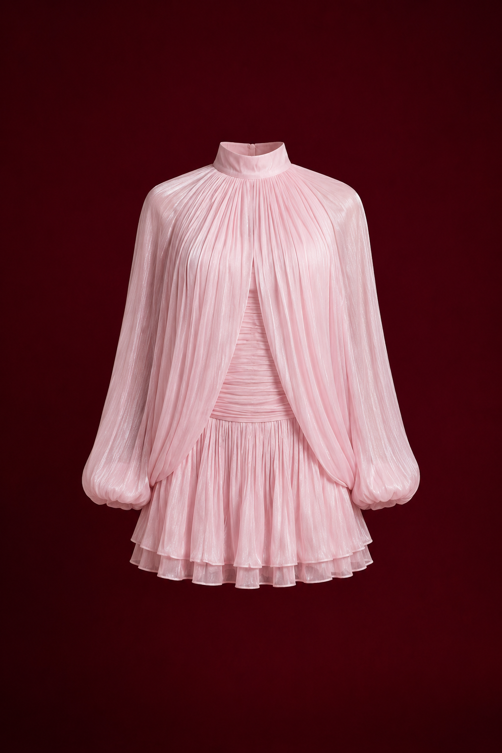 Blush Cape Mini Dress