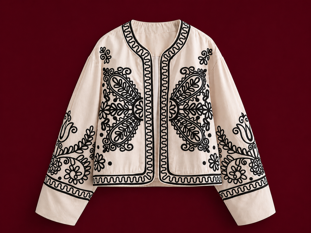 Monochrome Embroidered Jacket