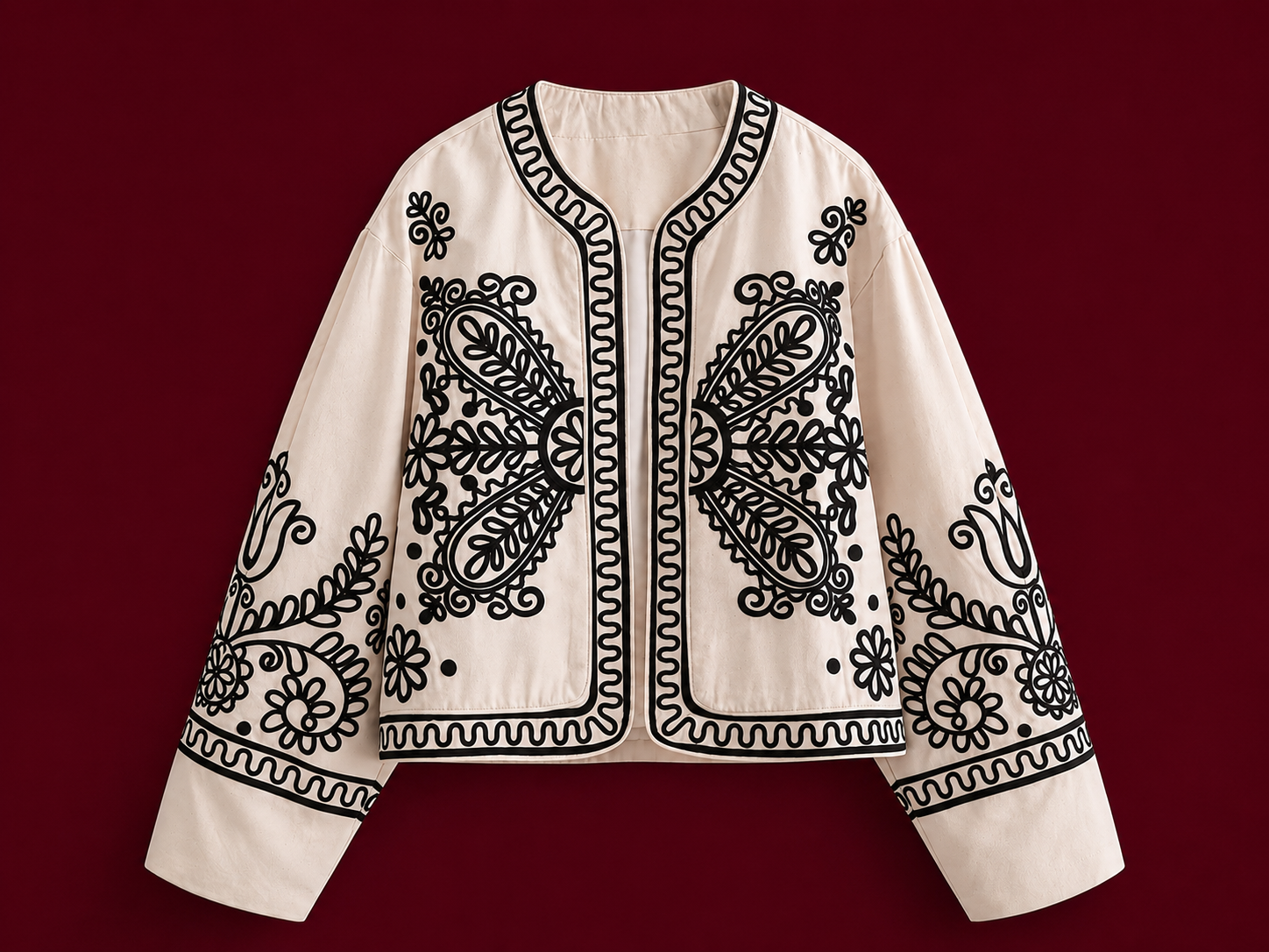 Monochrome Embroidered Jacket