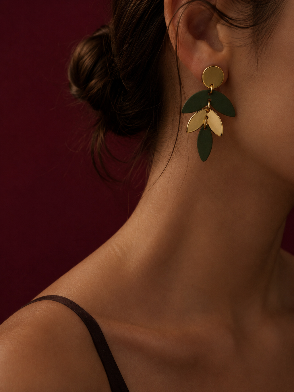 BYLEN Olive Bloom Earrings