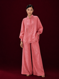 Rosé Jacquard Set